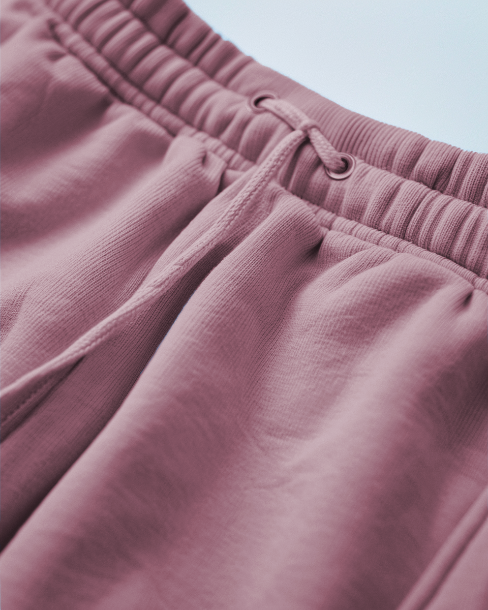 Mauve Male Oversized T-Shirt & Lounge Shorts Co-Ords