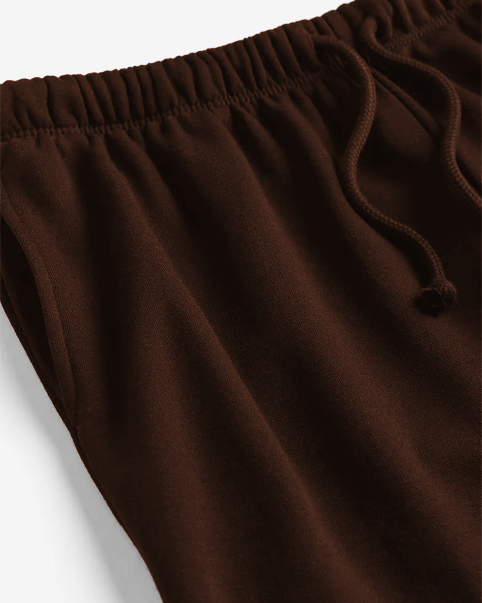 Mocha Oversized Hoodie & Lounge Shorts Co-Ords