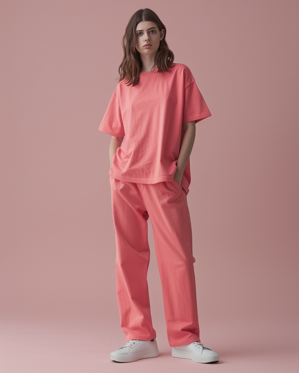 Women Oversized T-Shirts & Lounge Pants Co-ords