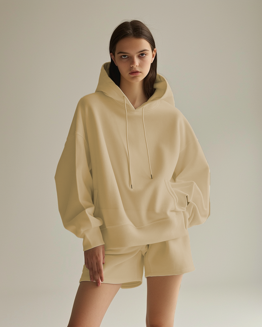 Fawn Oversized Hoodie & Lounge Shorts Co-Ords