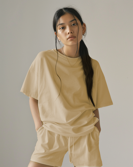 Fawn Oversized T-shirt & Lounge Shorts Co-Ords