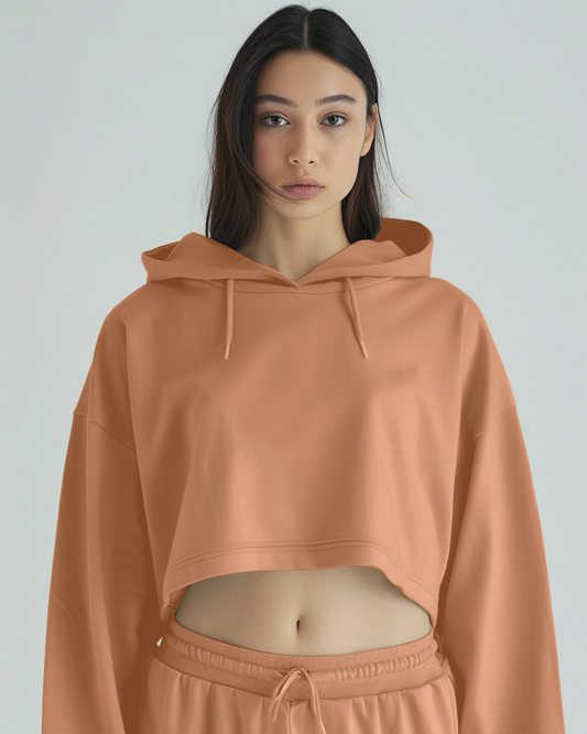 Fawn Oversized Summer Crop Hoodie