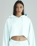 Seafoam Mist Oversized Summer Crop Hoodie