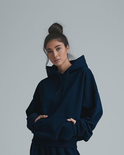 Oxford Blue Female Oversized Summer Hoodie