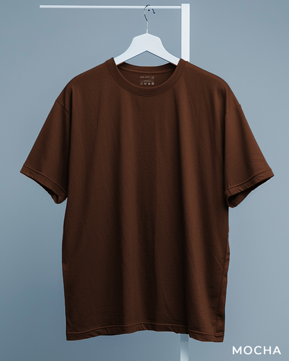 Mocha Female Oversized T-Shirt & Lounge Shorts Co-ords