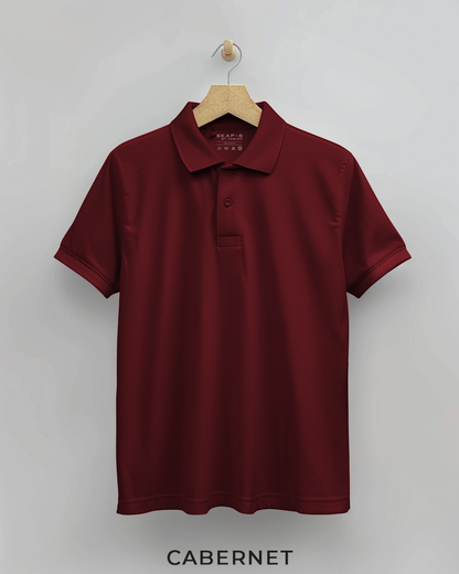 Cabernet Female Solid Polo T-Shirt