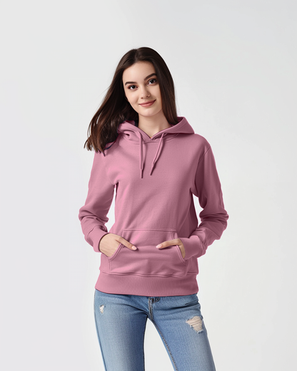 Mauve Female Regular Summer Hoodie