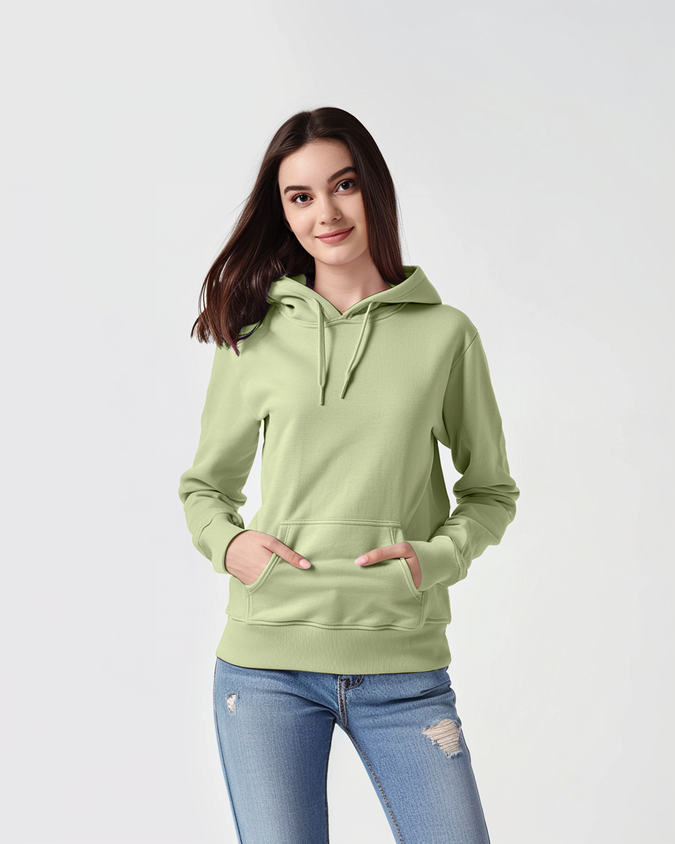 Sage Green Female Regular Summer Hoodie