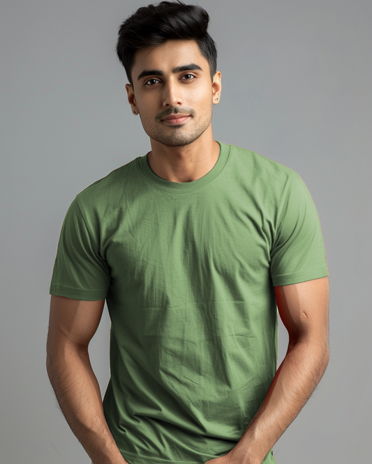 Sage Green Male Regular T-Shirt