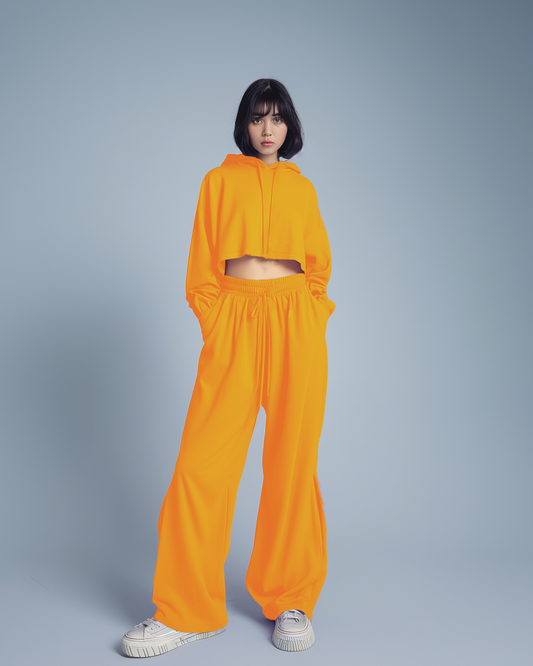 Alfonso Oversized Summer Crop Hoodies & Lounge Pants Co-Ords