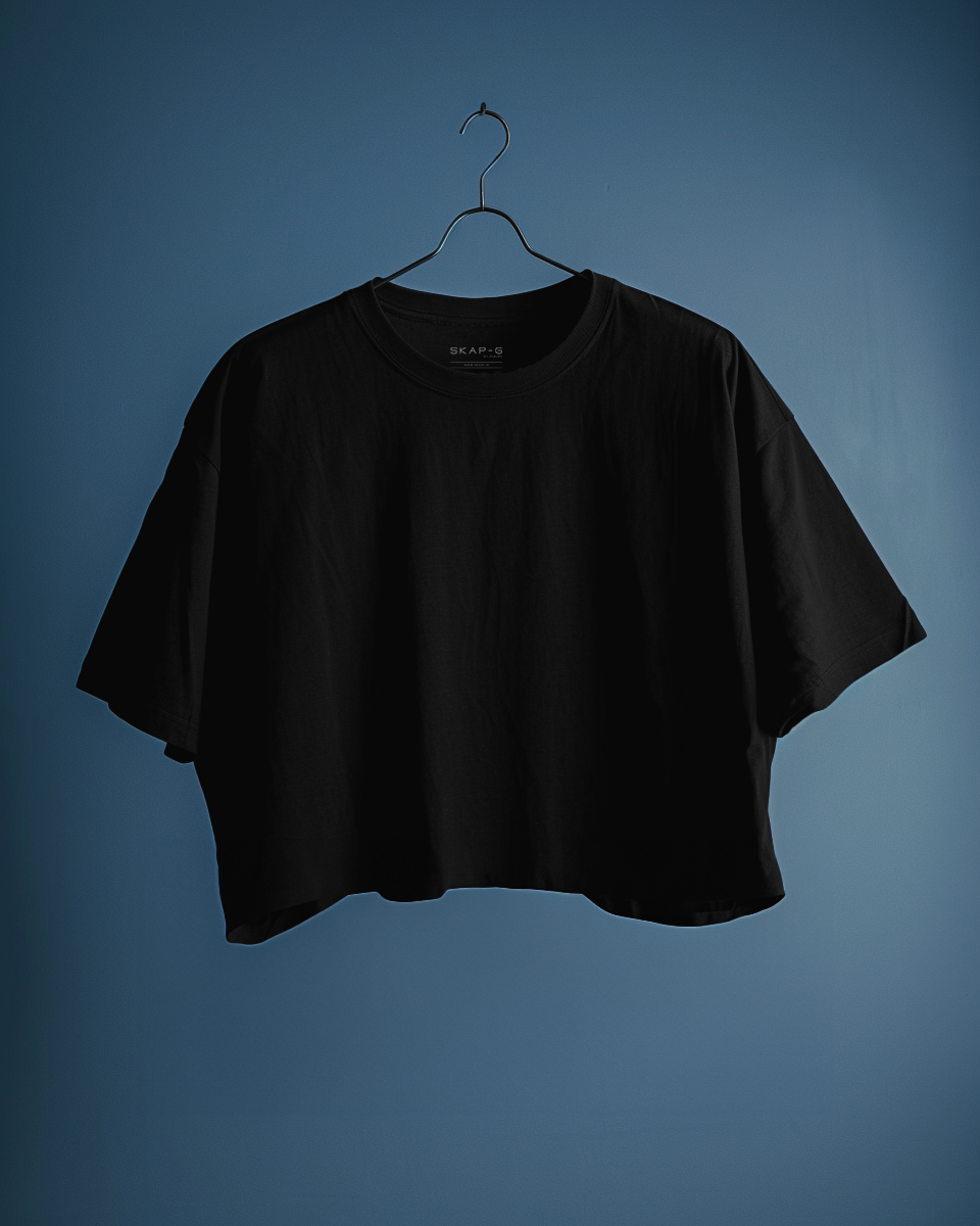 Raven Oversized Crop T-Shirt