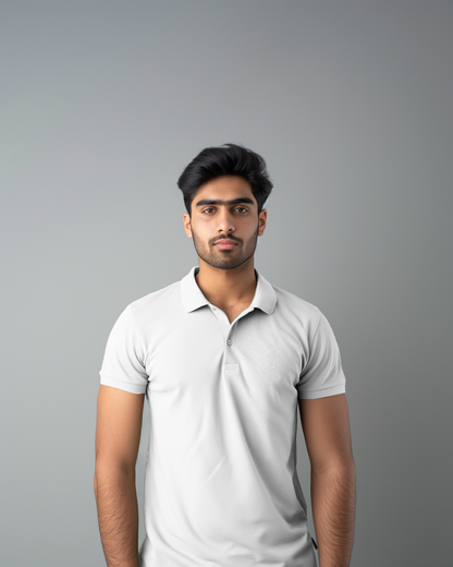 Blanche Male Solid Polo T-Shirt