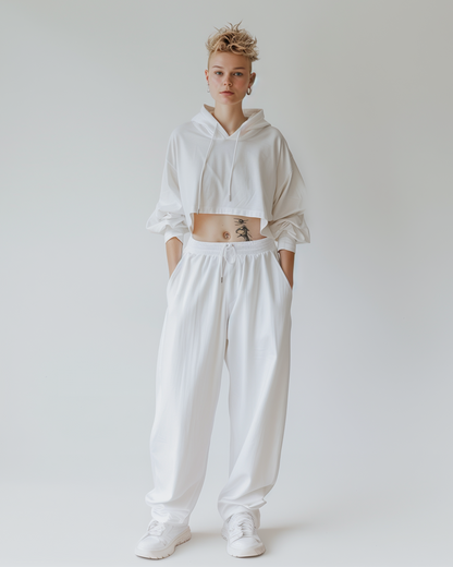 Blanche Oversized Crop Hoodie & Lounge Pants Co-Ords