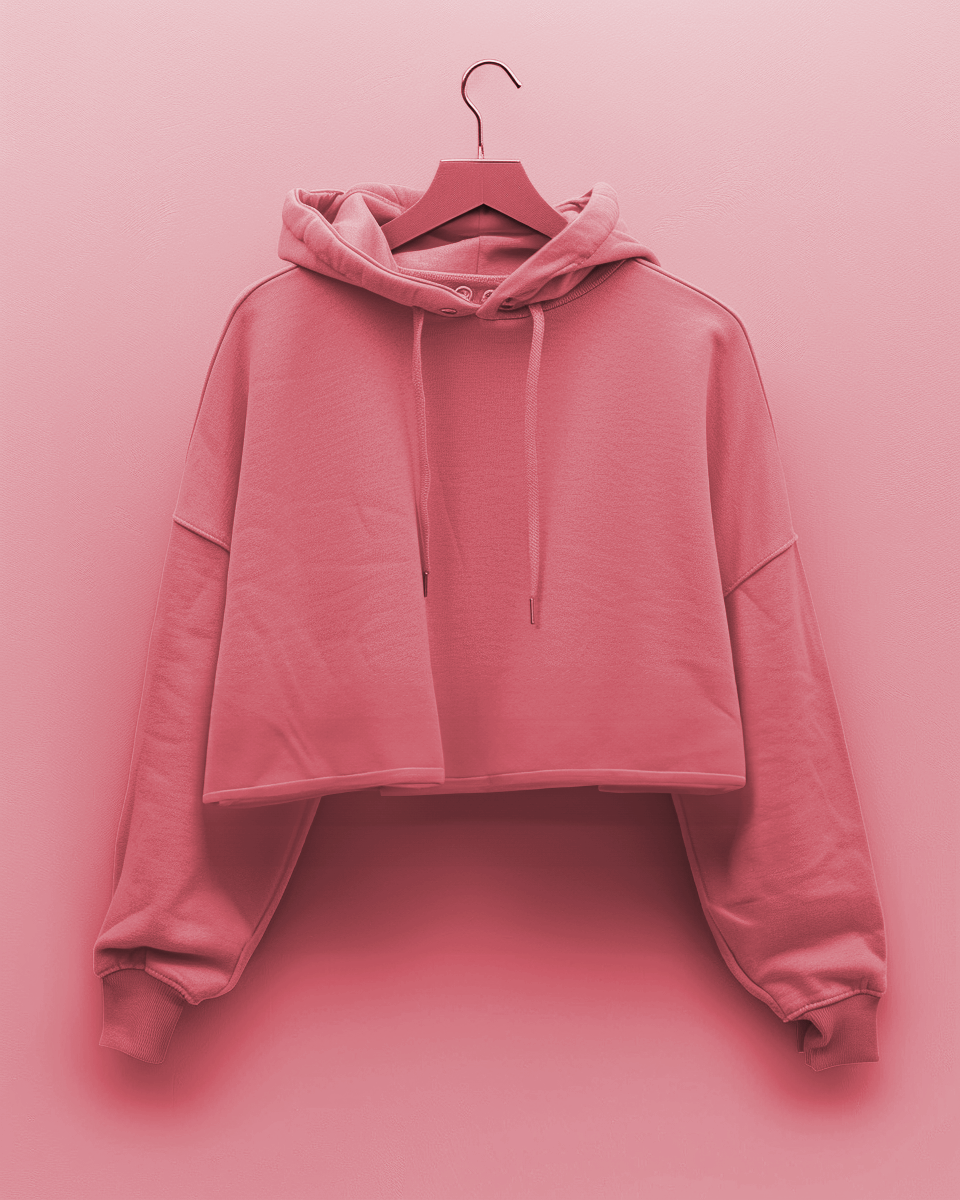 Blush Rose Oversized Crop Hoodie & Lounge Pants Co-Ords