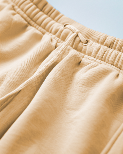 Beige Male Oversized Hoodie & Lounge Pants Co-Ords