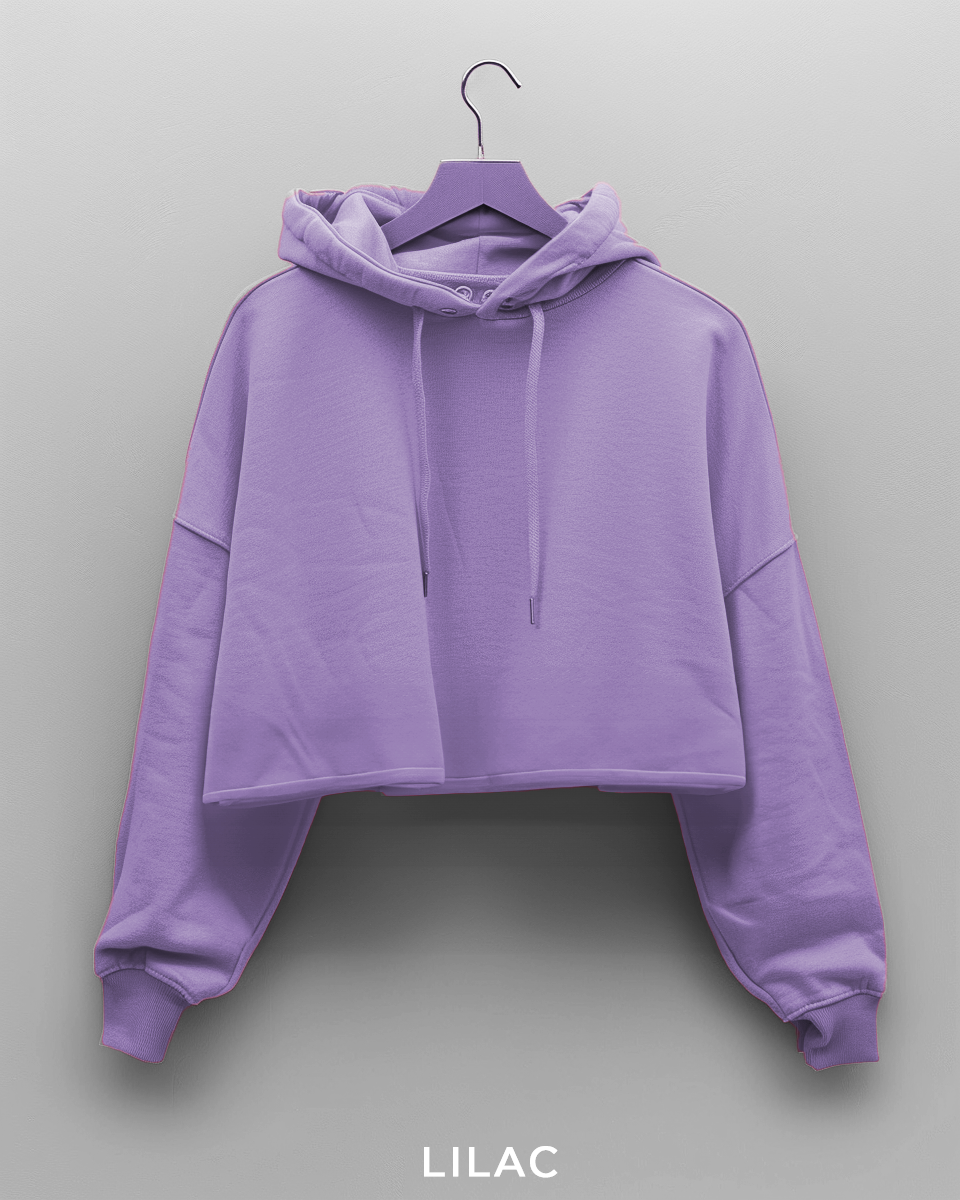 Lilac cropped hoodie sale