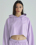 Lilac Oversized Summer Crop Hoodie