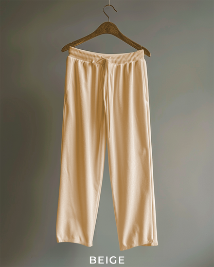 Beige Oversized T-Shirt & Lounge Pants Co-Ords