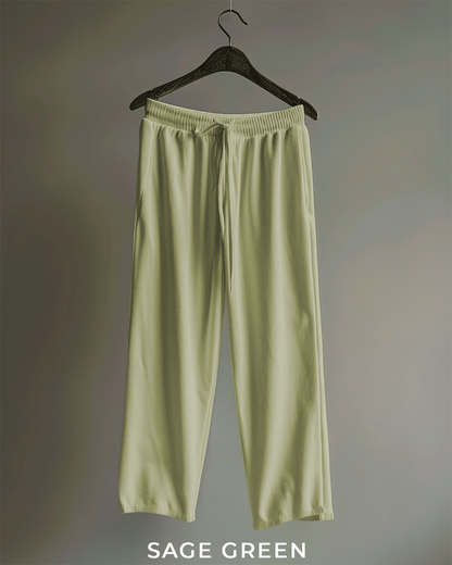 Sage Green Oversized Summer Crop Hoodies & Lounge Pants Co-Ords