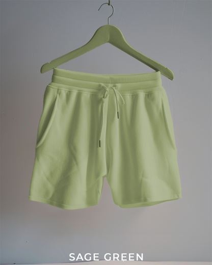 Sage Green Oversized Hoodie & Lounge Shorts Co-Ords