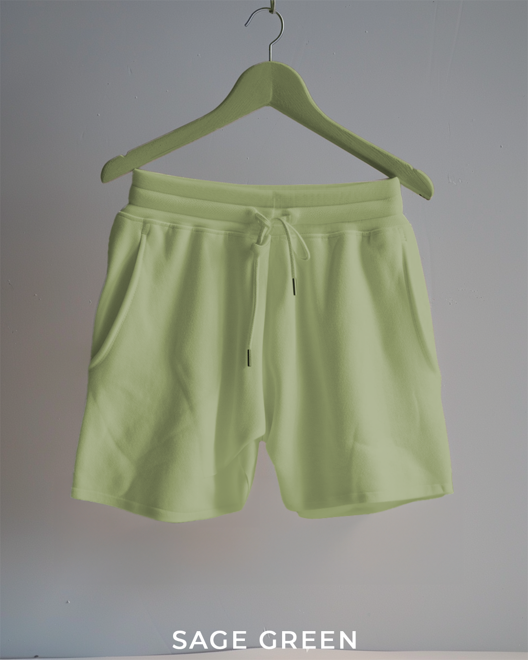 Sage Green Male Oversized T-Shirt & Lounge Shorts Co-Ords