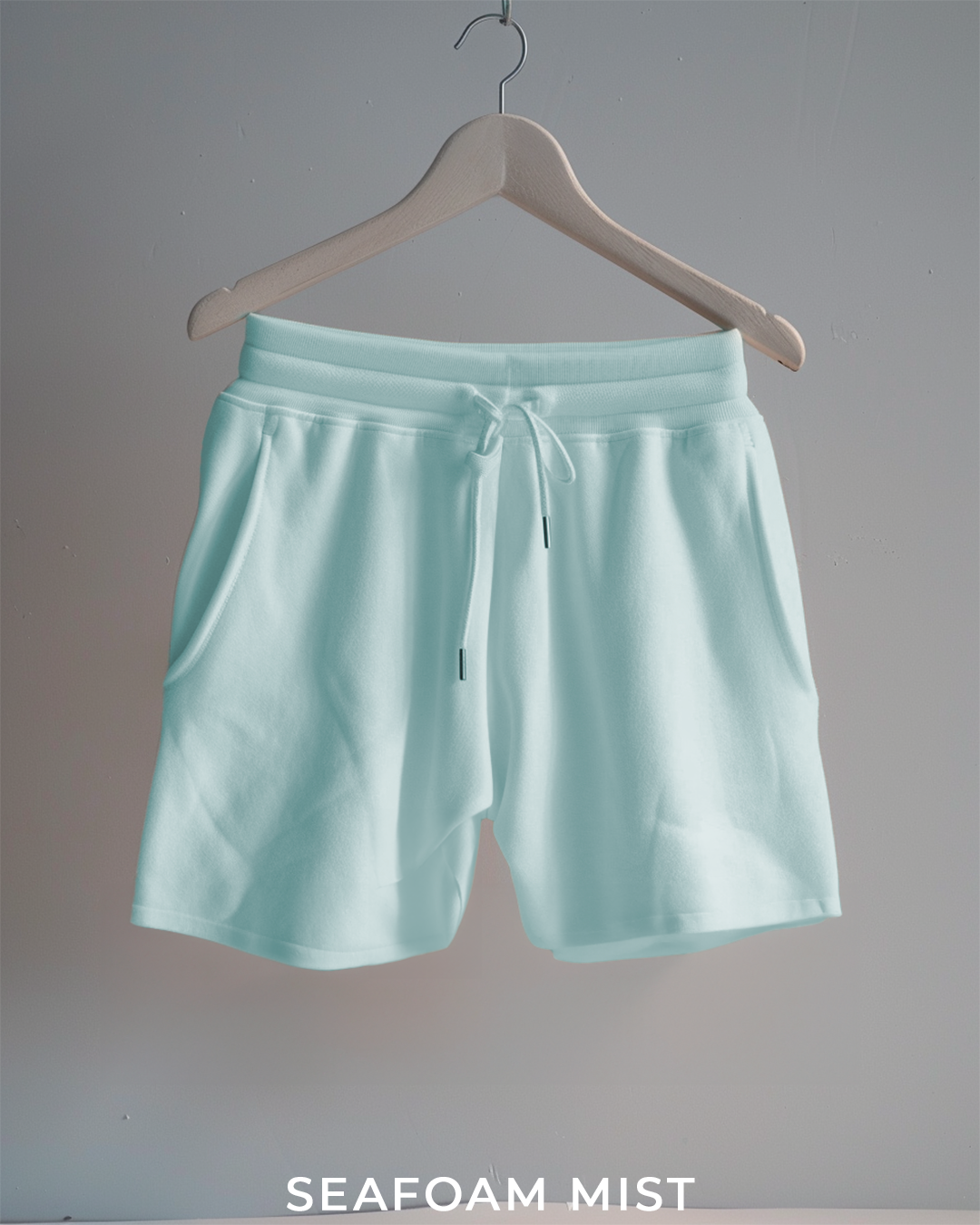 Seafoam Mist Oversized Hoodie & Lounge Shorts Co-Ords