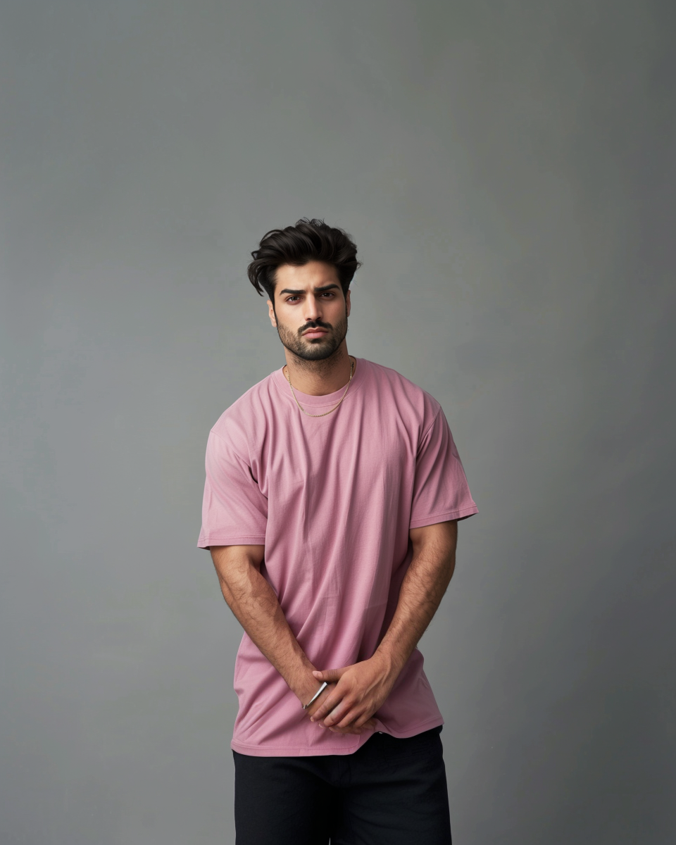 Mauve Male Oversized T-Shirt