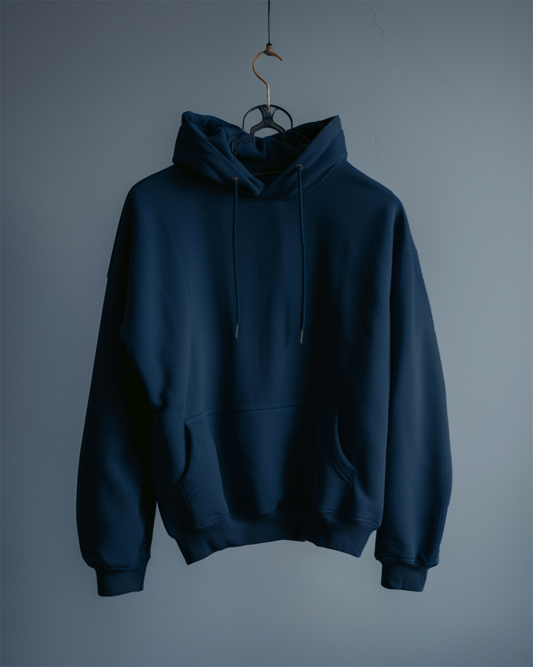 Navy Blue Oversized Hoodie & Lounge Shorts Co-Ords