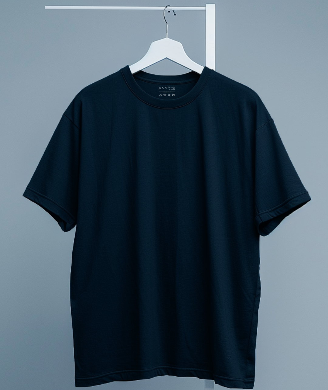 Navy Blue Oversized T-Shirt & Lounge Shorts Co-Ords