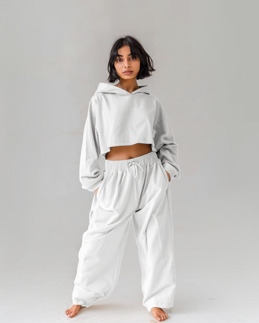Blanche Female Oversized Summer Crop Hoodies & Lounge Pants Co-Ords