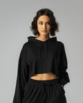 Raven Oversized Summer Crop Hoodie