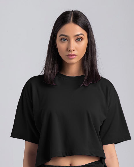 Seafoam Mist Crop Oversized T-Shirt