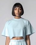 Seafoam Mist Crop Oversized T-Shirt