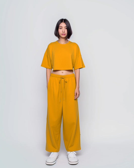 Alfonso Female Oversized Crop T-Shirt & Lounge Pants Co-Ords