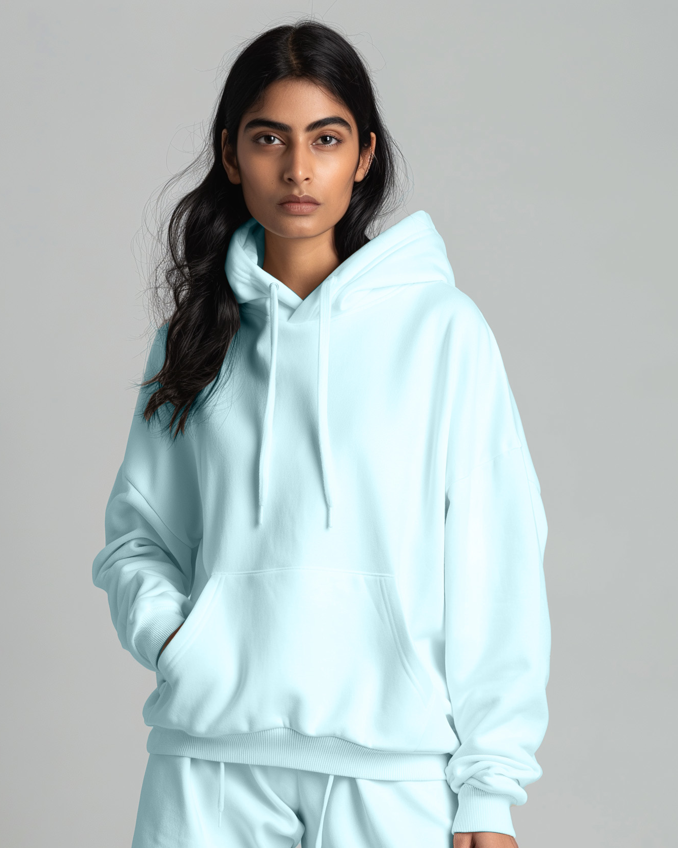 Seafoam Mist Female Oversized Summer Hoodie