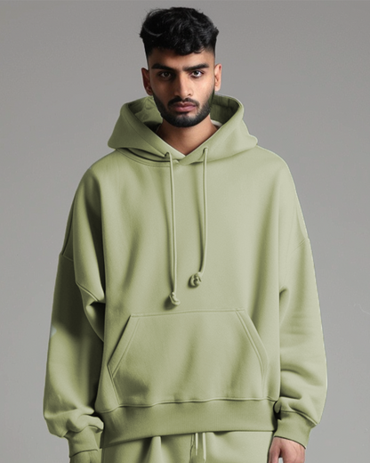 Sage Green Male Oversized Summer Hoodie