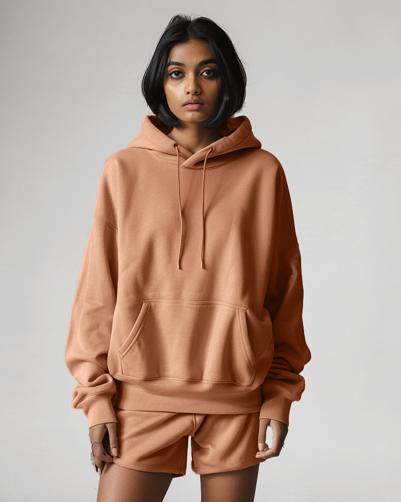 Fawn Oversized Hoodie & Lounge Shorts Co-Ords