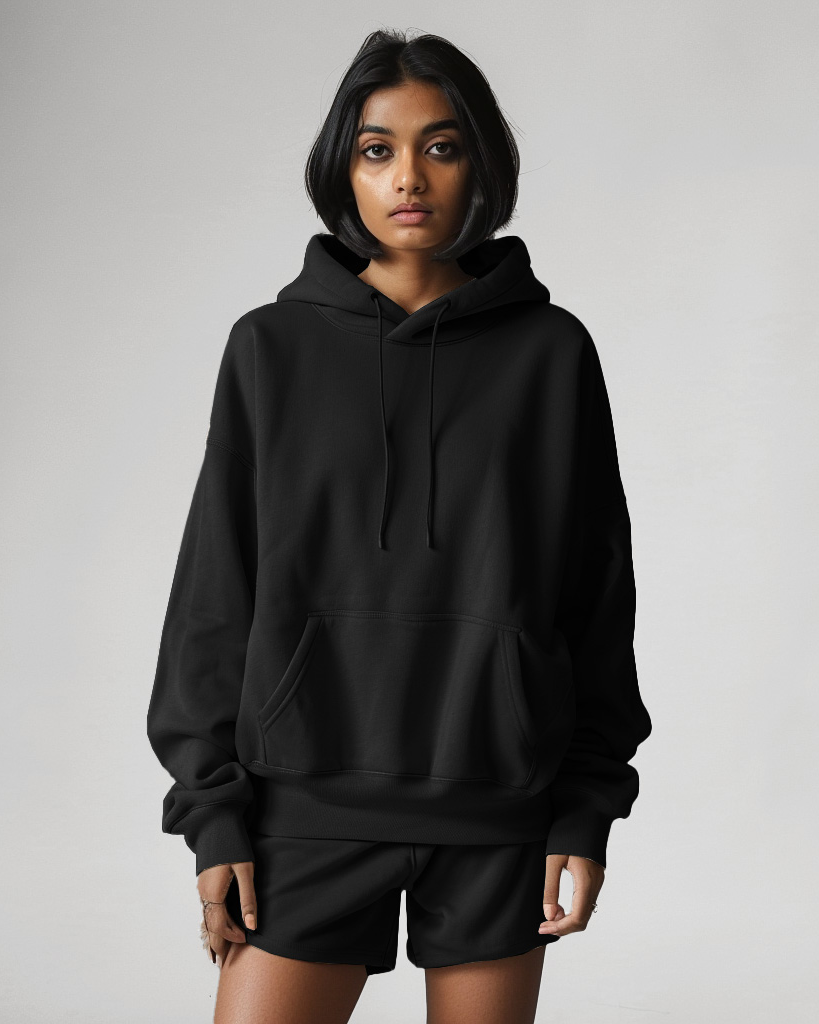 Raven Oversized Hoodie & Lounge Shorts Co-Ords