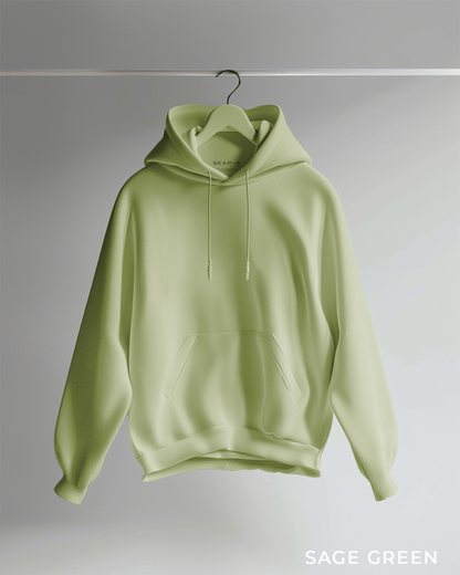 Sage Green Oversized Summer Crop Hoodie