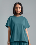 Turkish Blue Female Oversized T-Shirt