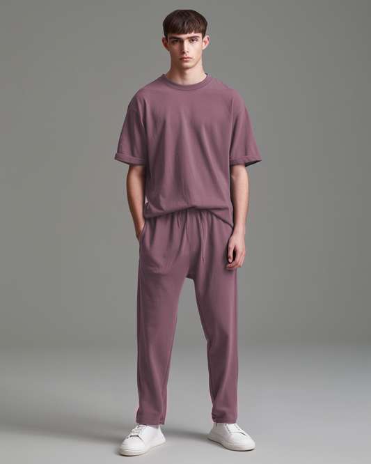 Mauve Oversized T-Shirt & Lounge Pants Co-Ords