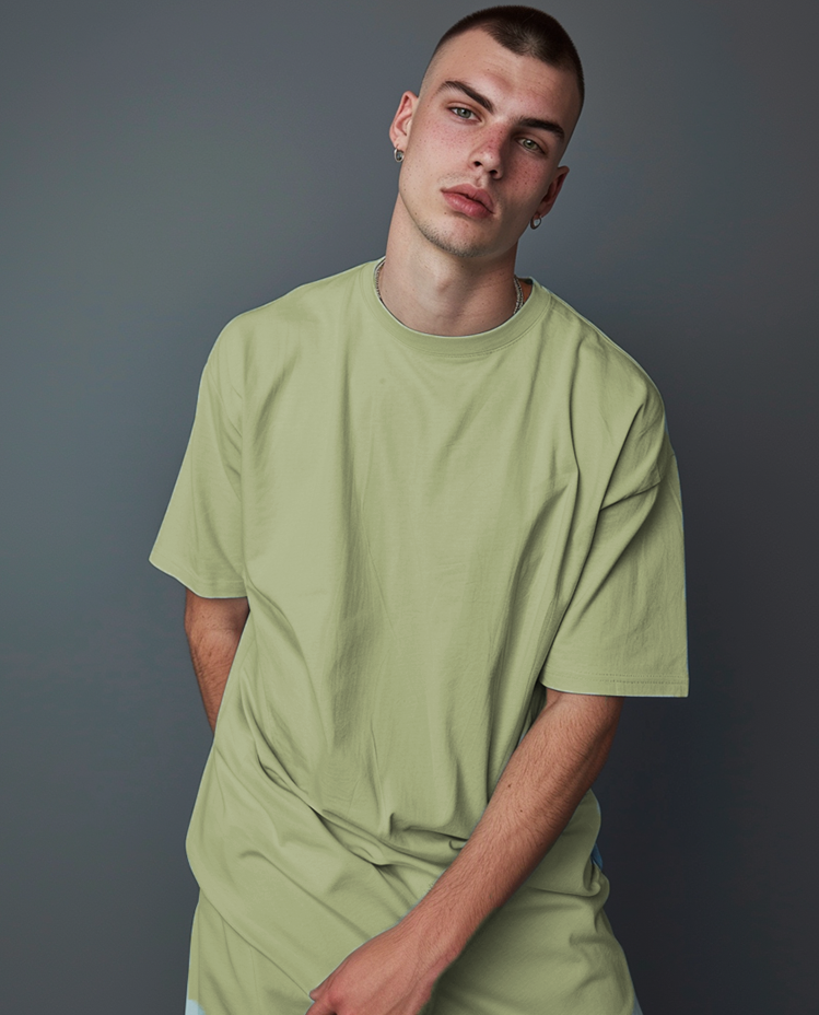 Sage Green Male Oversized T-Shirt