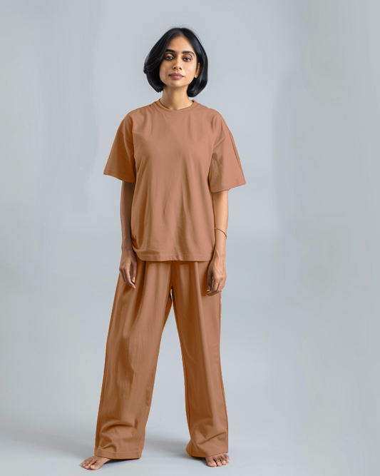 Fawn Oversized T-Shirt & Lounge Pants Co-Ords