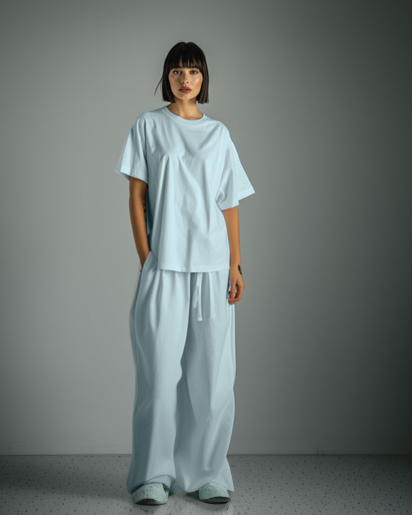 Seafoam Mist Oversized T-Shirt & Lounge Pants Co-Ords