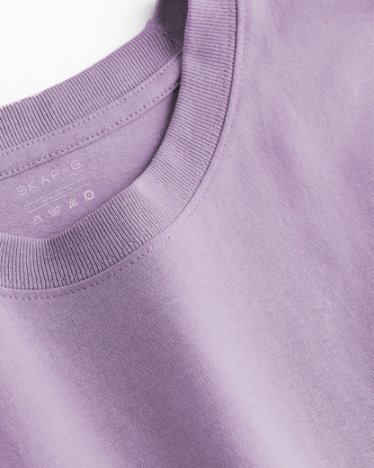 Lilac Female Oversized Crop T-Shirts & Lounge Pants Co-Ords