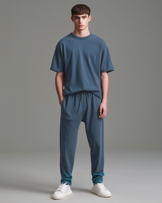 Prussian Blue Oversized T-Shirt & Lounge Pants Co-Ords