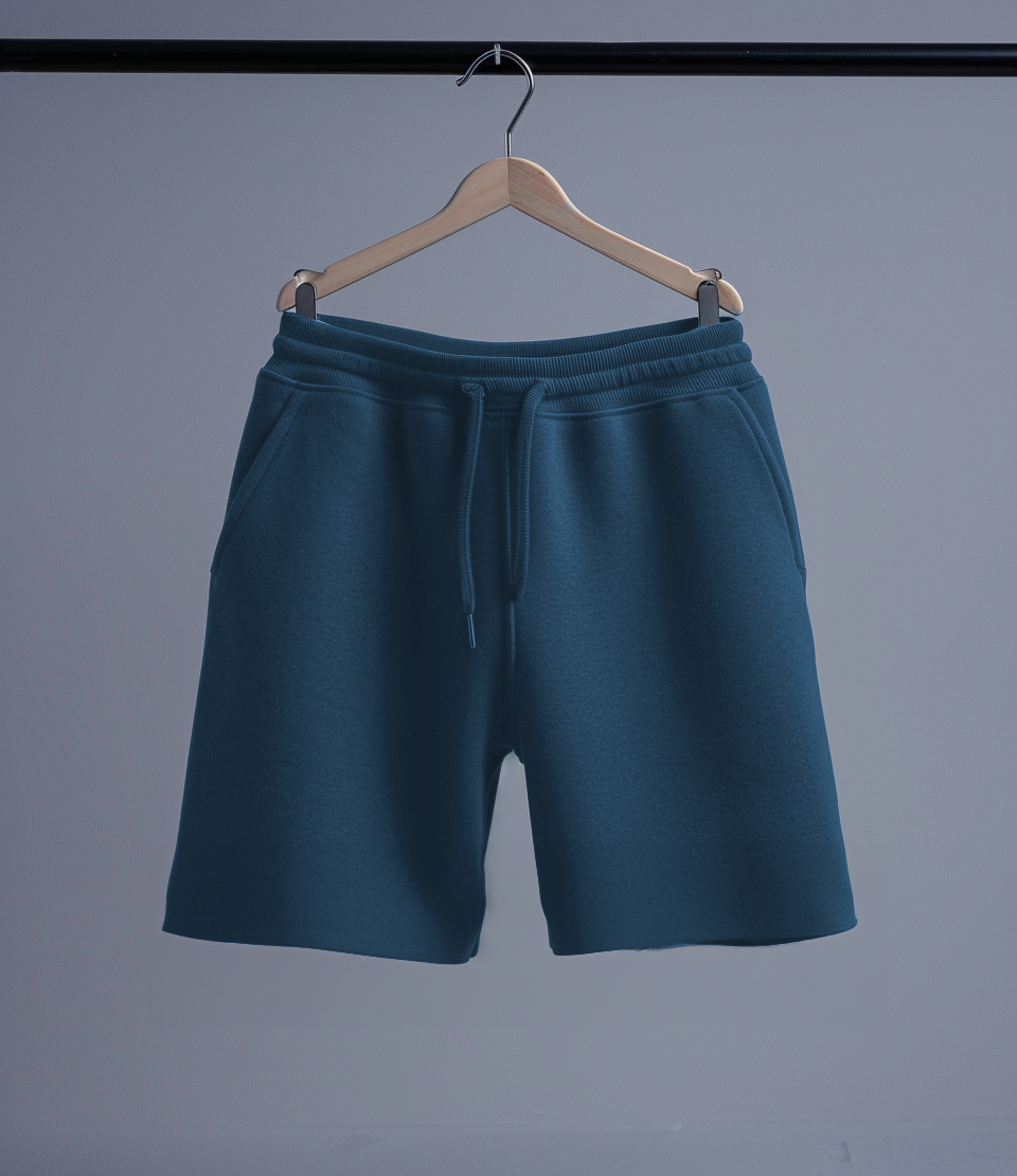 Prussian Blue Oversized T-Shirt & Lounge Shorts Co-Ords