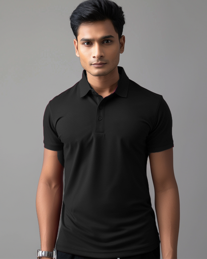 Raven Male Solid Polo T-Shirt