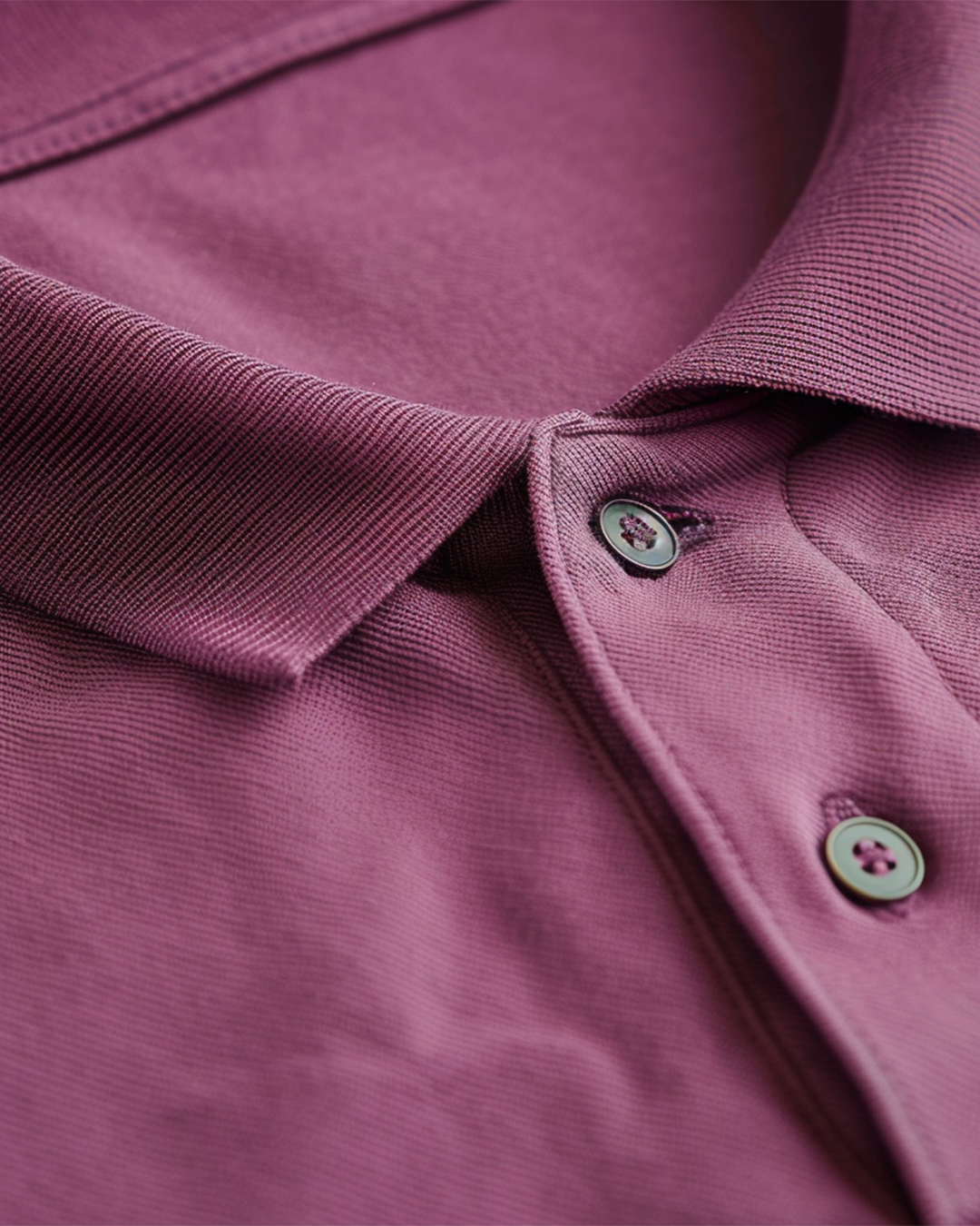 Mauve Male Solid Polo T-Shirt