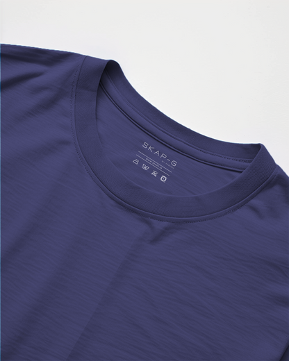 Melange Blue Male Regular T-Shirt